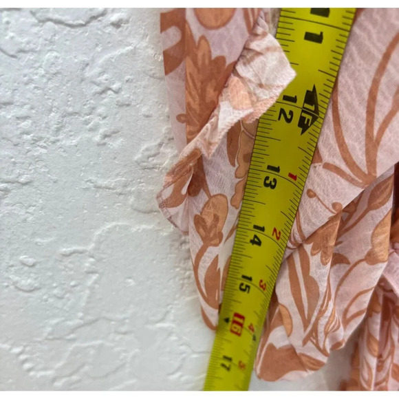 Super Natural Secret Mission Womens Square Neck Boho Midi Dress Pink Floral Sz L - Picture 6 of 10